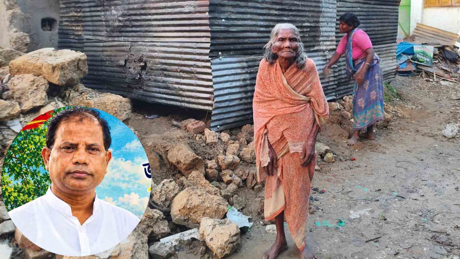 সৈয়দপুরে অসহায় বৃদ্ধার থাকার ঘর করে দিলেন অধ্যক্ষ লুৎফর চৌধুরী